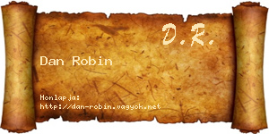 Dan Robin névjegykártya